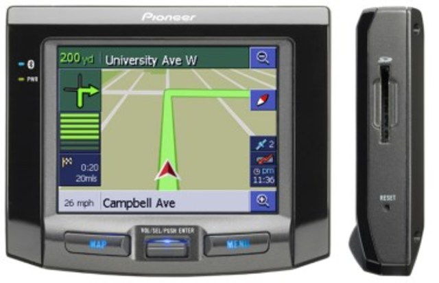 The First in-car Satellite Navigation System is sold by Pioneer