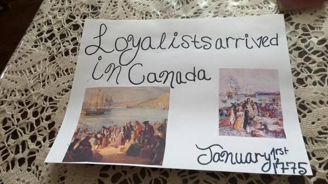Loyalists arrived in Canada