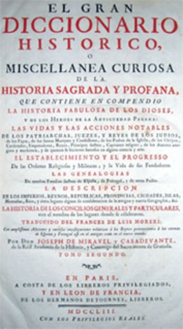 En Francia, Louis Moreriego publica el Grand Dictionnaire Historique, el primer diccionario ordenado alfabéticamente