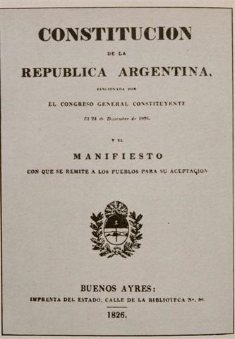 Creación de la Constitución de 1826