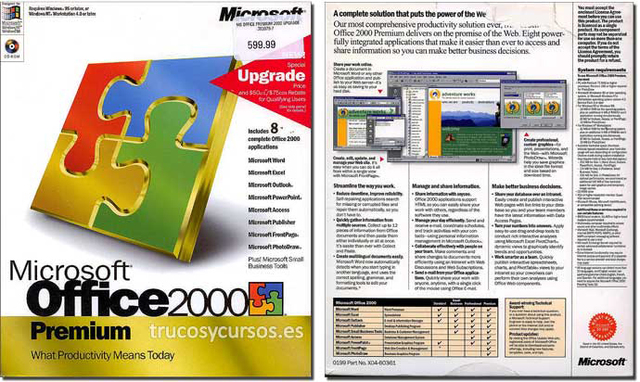 Versión 9 [Excel 2000]  – 1999.