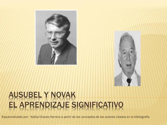 Novak y Ausubel (Constructivismo y Cognitivista)