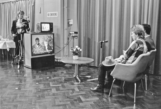 The first public broadcast through the use of  a television system