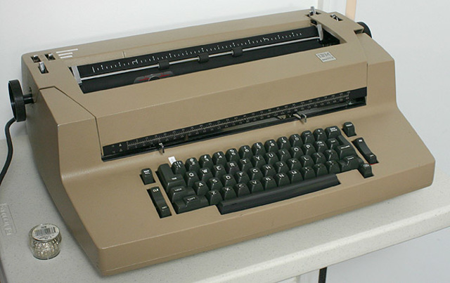 First electronic type writer