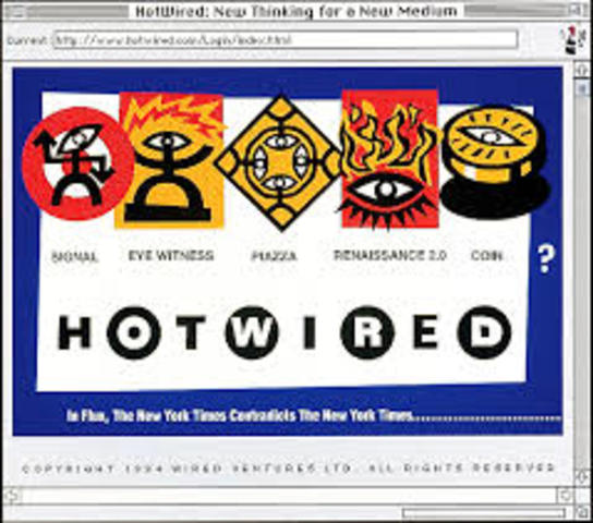 Se lanza el sitio Hotwired.