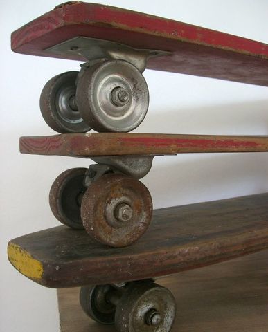 The first skateboards