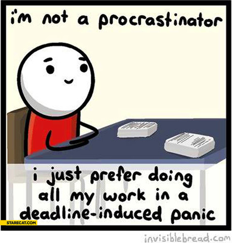 DEADLINE ALL WORK MUST BE COMPLETED 9/16