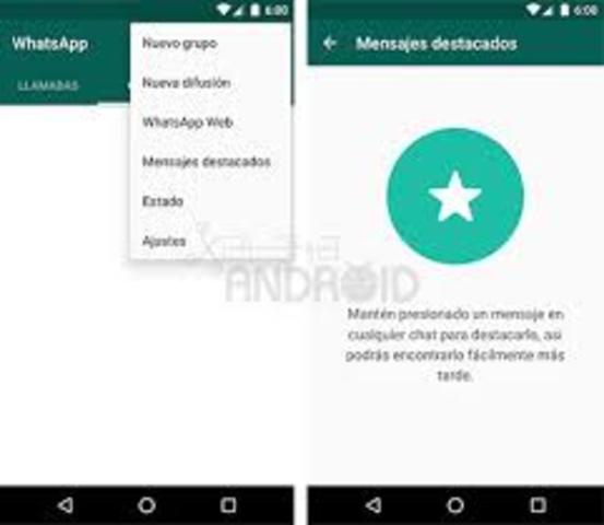 whatsapp permite destacar los mensajes mas importantes con una estrellita