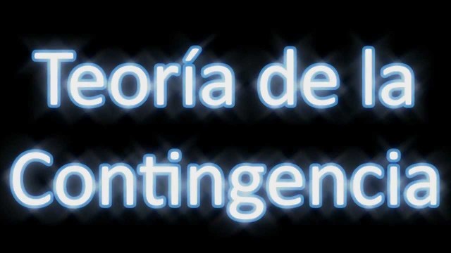 Teoría Situacional o de las Contingencias