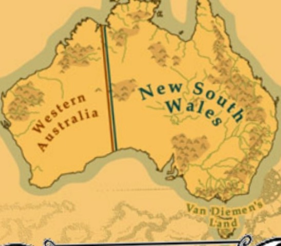 1825-The border separating Western Australia from New South Wales was moved West