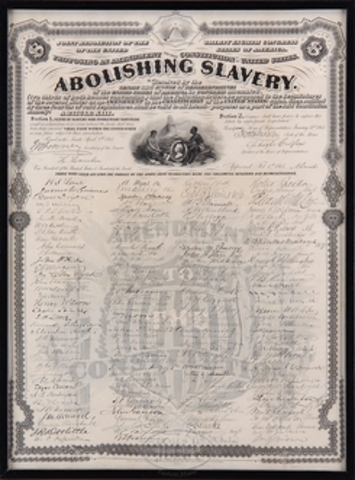 Thirteenth Amendment Ends Slavery