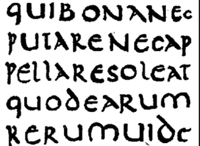 Aparece la escritura semiuncial