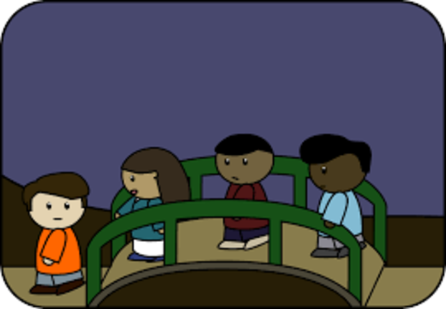 Zlata crosses the bridge