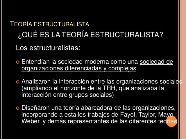 TEORÍA ESTRUCTURALISTA