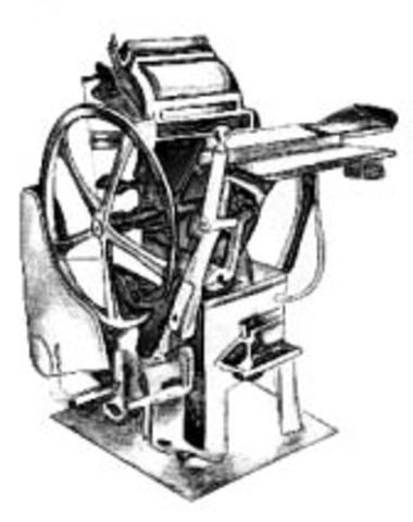 INVENCIÓN DE LA PRIMERA MÁQUINA DE COMPOSICIÓN TIPOGRÁFICA
