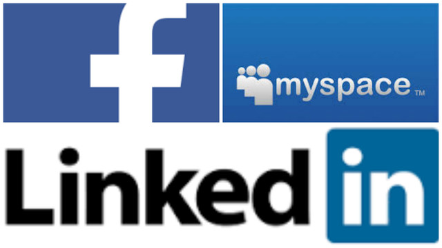 MySpace, linkedin y Facebook