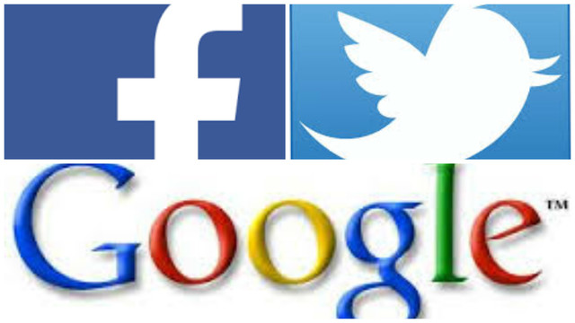Twitter facebok gogle