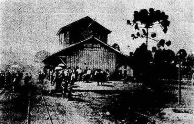 Inauguração do primeiro trecho da estrada de ferro