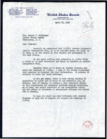 Immigration Act Of 1952