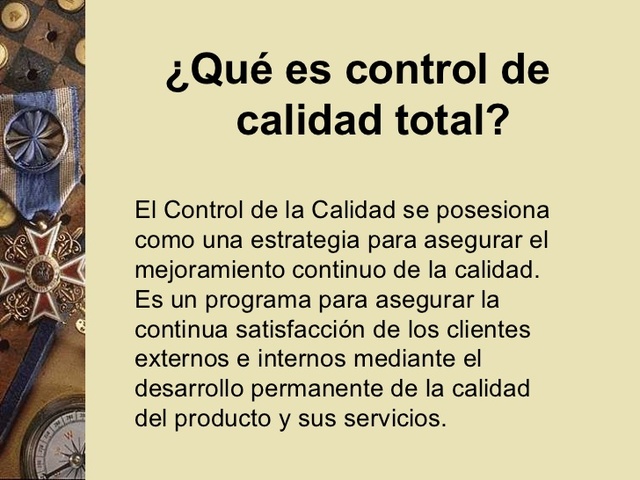 CONTROL TOTAL DE CALIDAD