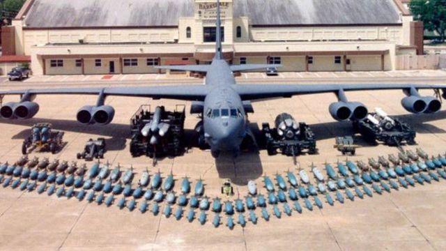 Introduction of the B-52 Bomber and saturation bombing