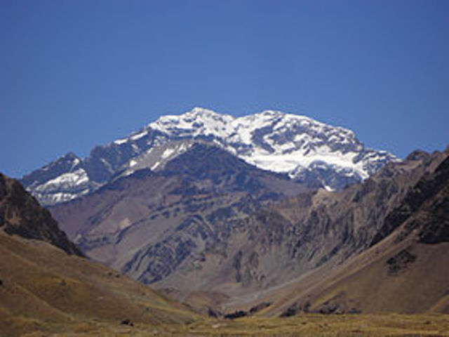 Climbs Aconcagua, Argentina