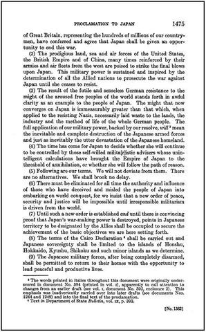 Potsdam Declaration/Conference