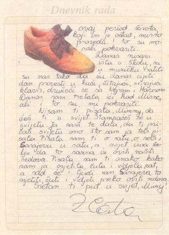 Part of Zlata's diary gets printed