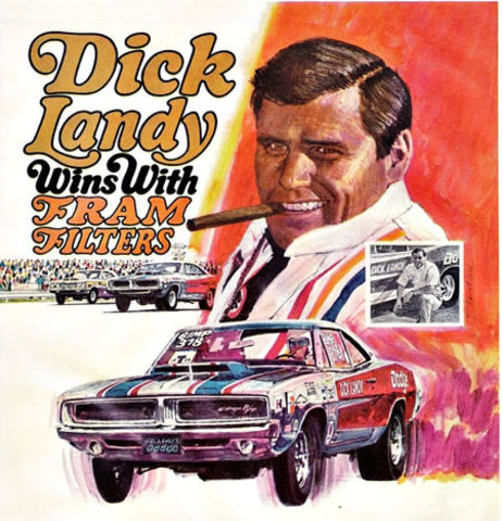 Afiche Dick Landy Dodge Charger 1969