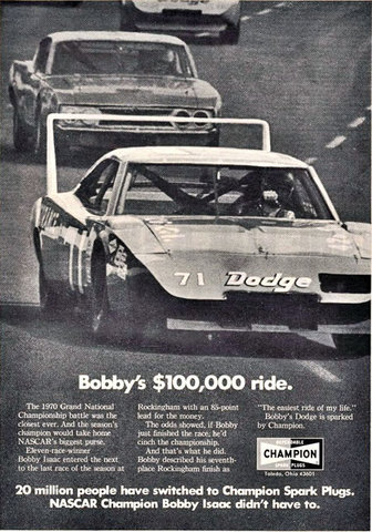 Afiche Dick Landy Dodge Charger 1969
