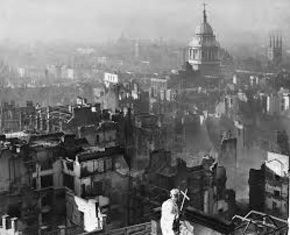 Blitz against British cities.