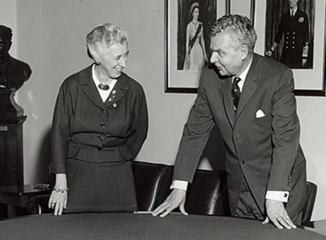 Ellen Fairclough, first woman to serve in Canadian Cabinet