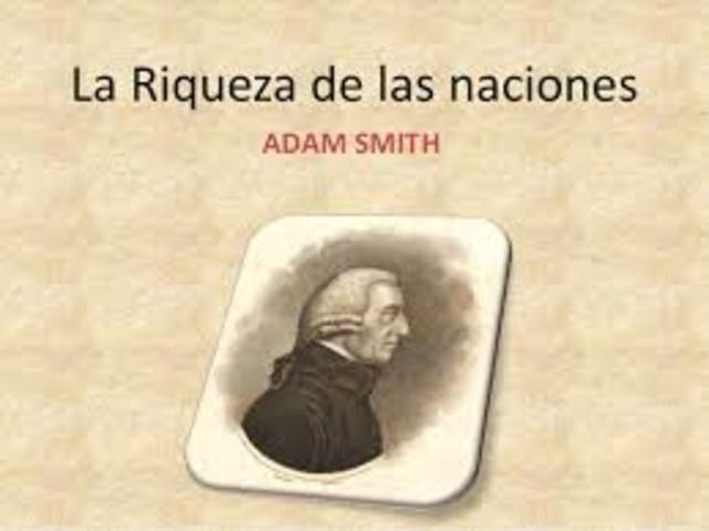Se publica el libro riqueza de las naciones.