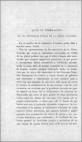 Acta de la Nueva Granada