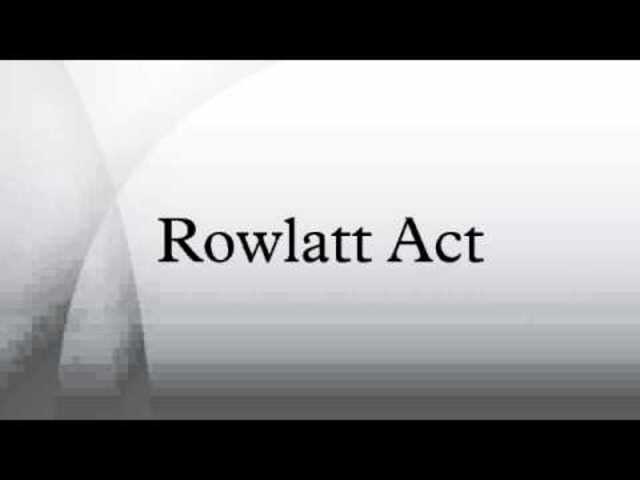 Rowlatt Acts