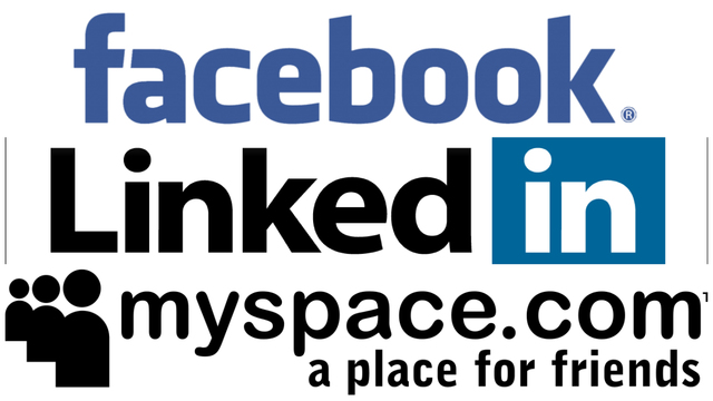 my space linkedin facebook