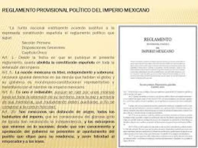 Reglamento Provisional Político del Imperio Mexicano.