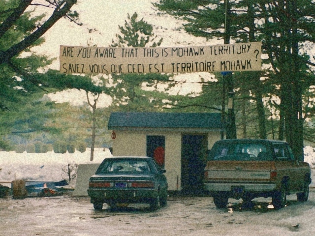 Premier barracade mis en place pour protester le projet de golf