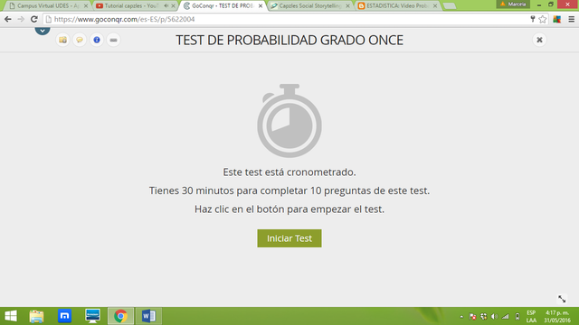 Inicio Test