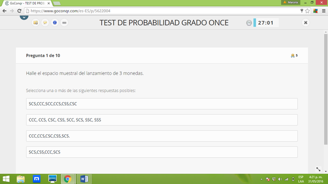 Preguntas del test
