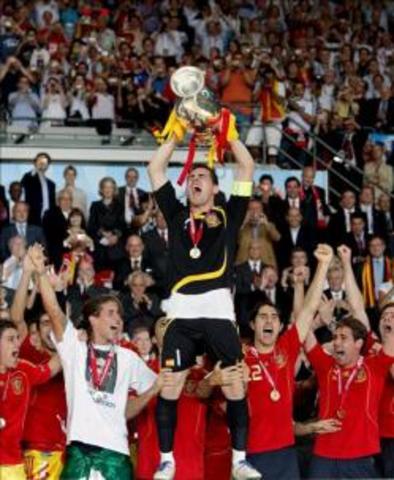 La selección de fútbol de España Campeona del Mundo - 11 de Julio de 2010