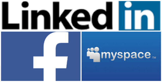 MySpace, LinkedIn y Facebook