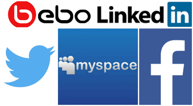 MySpace, Bebo, Facebook, Twitter, LinkedIn