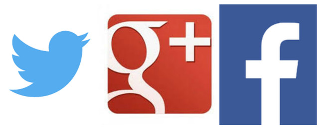 Facebook, Twitter y Google+