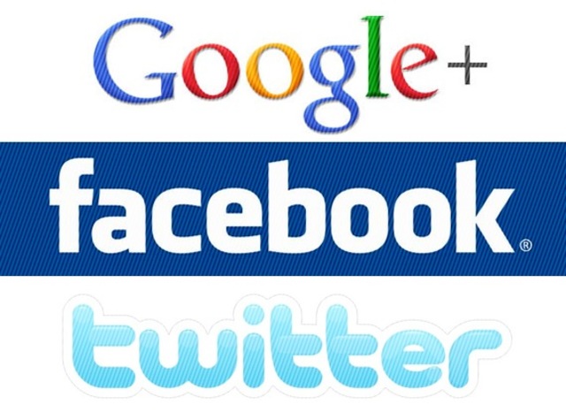 Facebook  Twitter y Google+