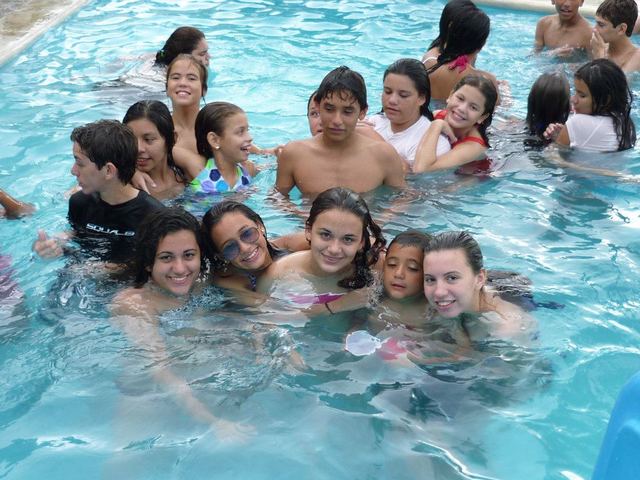 albercada con mis amigos