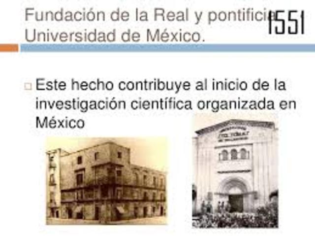 Se funda la Universidad Real y Pontificia Universidad de México