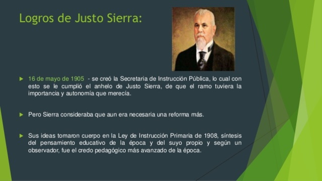 En 1905 .Se crea la secretaria de instrucción pública y bellas artes