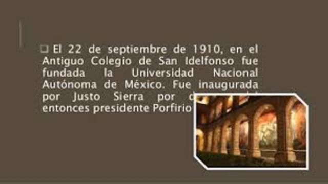 fundación de la Universidad Nacional.