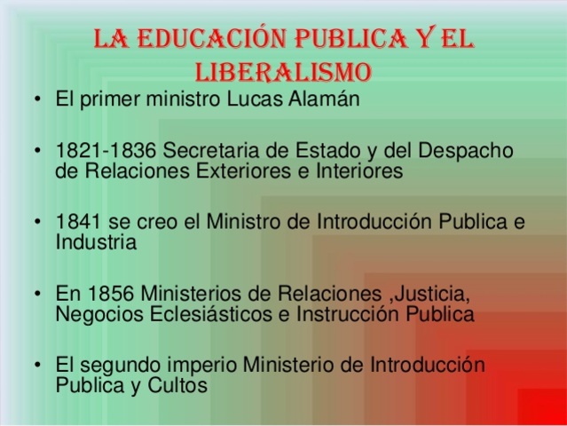 De la independencia a la reforma 1821 -1867.